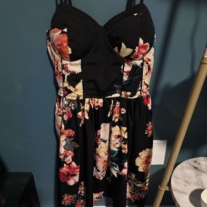 Black Corset Mid length dress